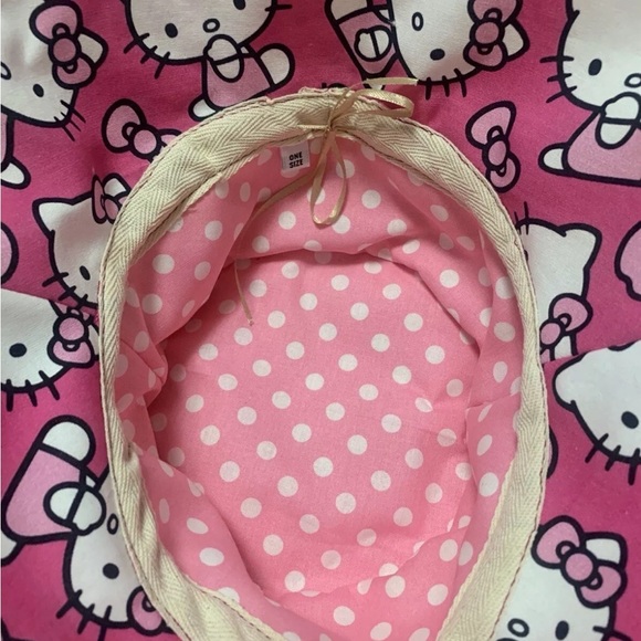Hello Kitty pink bucket hat teens & adults adjustable unique cotton hand made - Picture 3 of 3